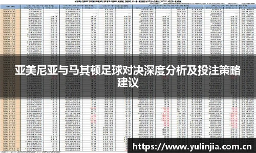 亚美尼亚与马其顿足球对决深度分析及投注策略建议